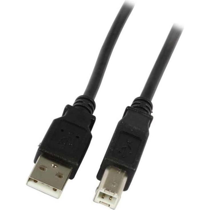 Synergy 21 Patchkabel USB2.0 5m A St/B Schwarz Premium (5 m, USB 2.0), USB Kabel