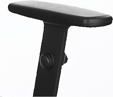 Nowy Styl Pair of armrests Nowy Style R20i, for office chair Intrata, height adjustable, plastic, black