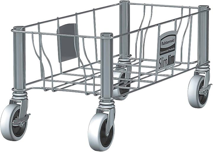 Image du produit Rubbermaid Rouleau de transport en acier inoxydable, pour poubelle Slim Jim®.