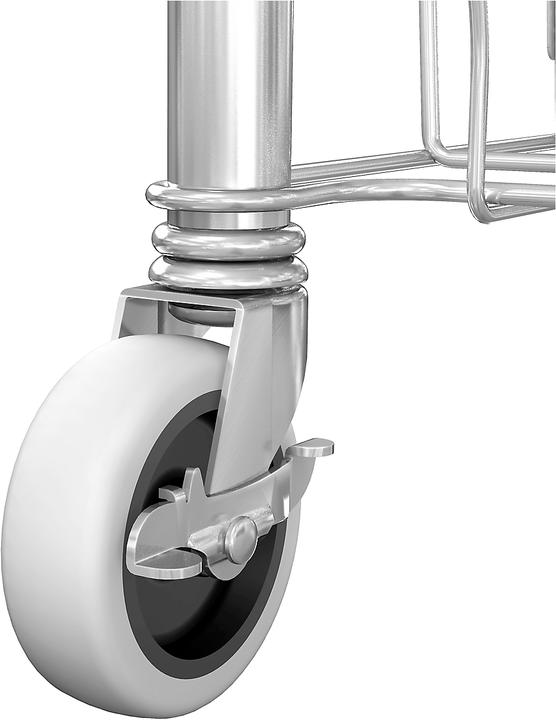 Image du produit Rubbermaid Rouleau de transport en acier inoxydable, pour poubelle Slim Jim®.
