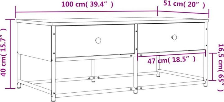 Produktbild VidaXL Viggo (100 x 51 x 40 cm)