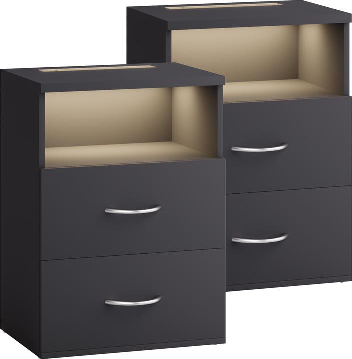 Image du produit Casaria Table de chevet (39 x 28 x 54 cm)