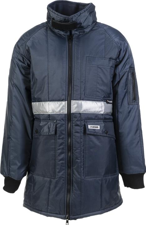 Planam Gefrierhaus Parka marine, Innenfutter kornblumenblau M L