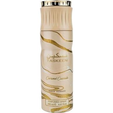 Paris Corner, Deodorante, Taskeen Caramel Cascade 200ml Deodorant Spray (Getto vaporizzato, 200 ml)