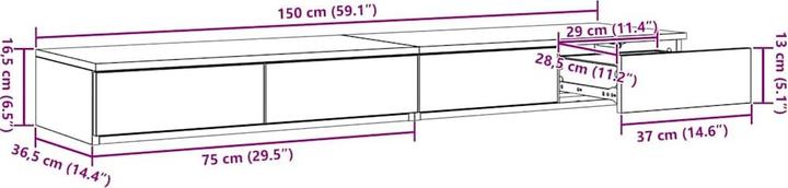 Immagine prodotto vidaXL Schlafzimmermöbel (36.50 x 36.50 x 16.50 cm)