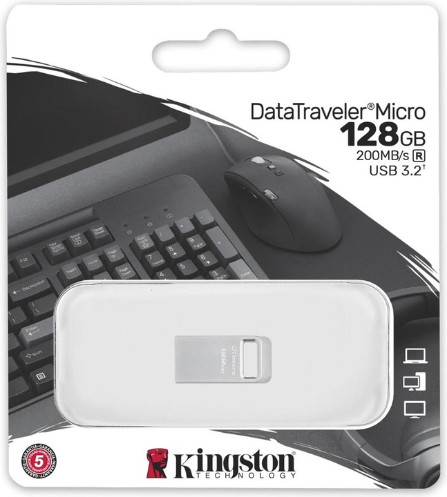 Produktbild Kingston DataTraveler Micro (128 GB, USB-A, USB 3.2)