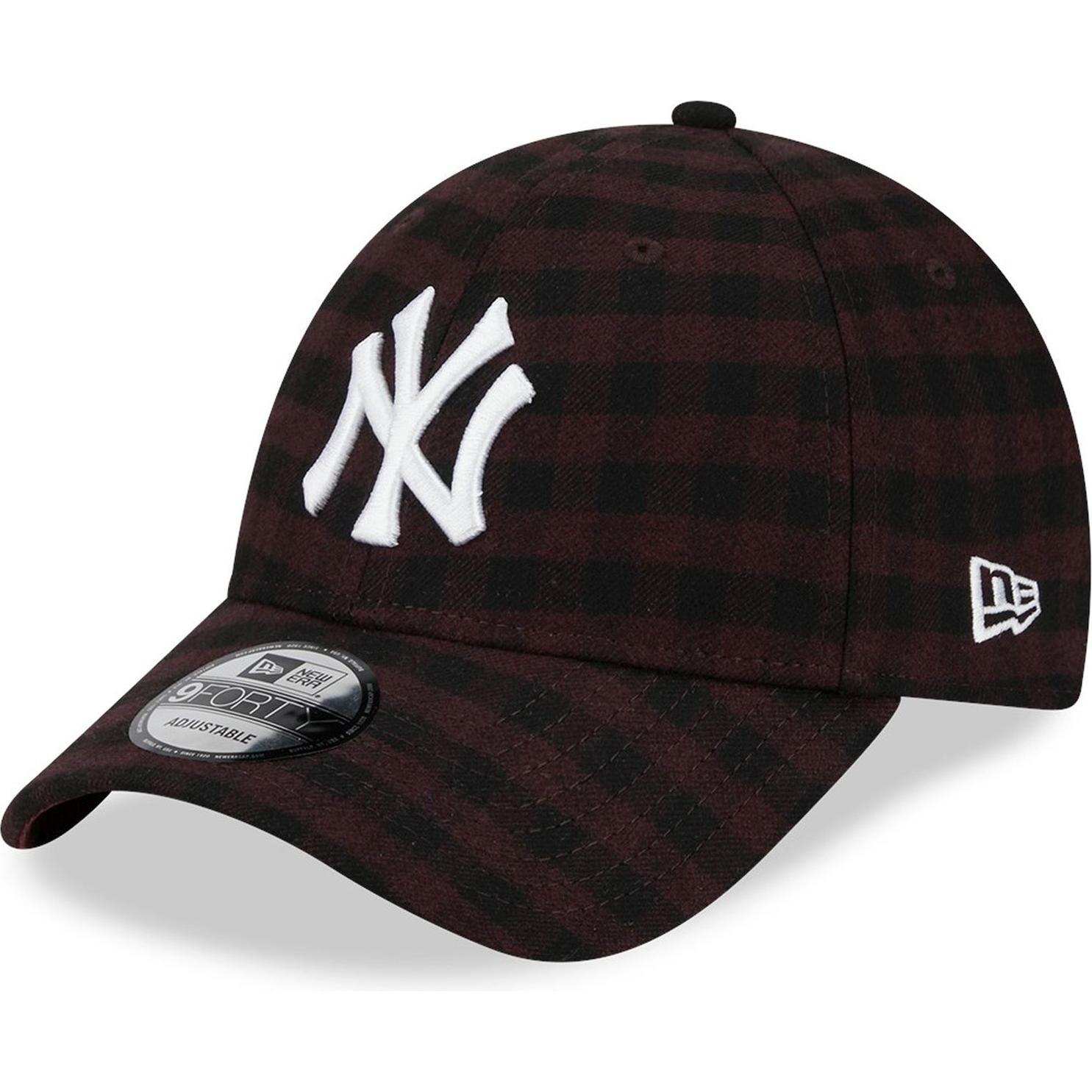 New Era, Herren, Cap, 9Forty Strapback Cap - Flannel New York Yankees, Schwarz, (One Size)