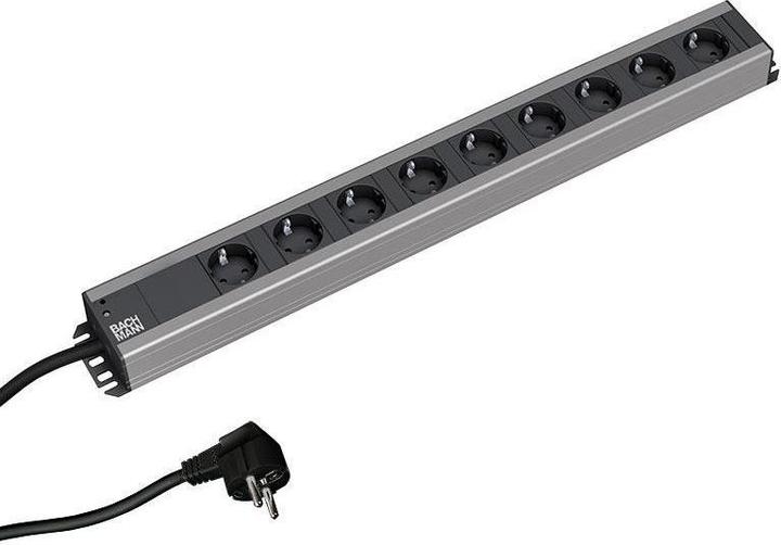 Actual product image Bachmann HANDWERKER power strip, 9-way, without switch (9 x, CEE 7/3, 2 m)
