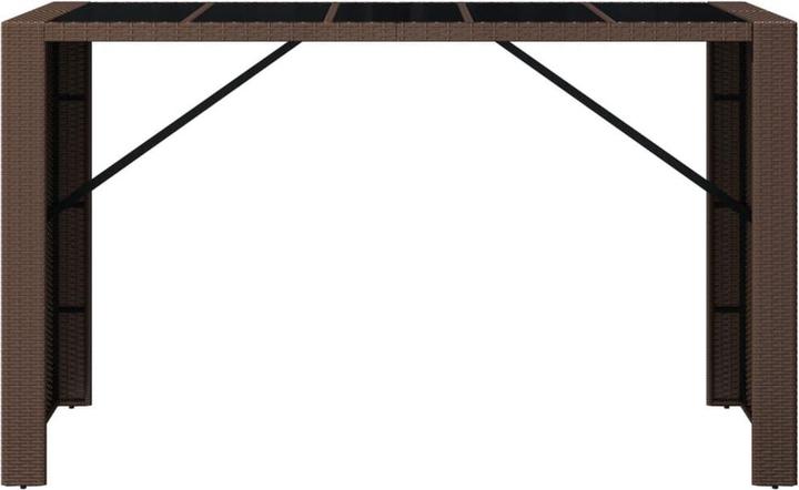 Produktbild vidaXL Bartisch mit Glasplatte (185 x 80 x 110 cm)