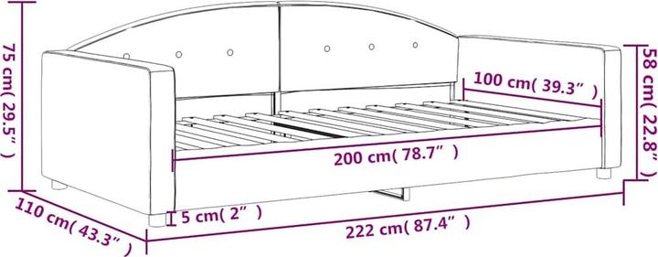 Produktbild vidaXL Tagesbett