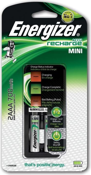 Actual product image Energizer Accu Recharge Mini (3 pcs., AAA, 700 mAh, Battery + charger)