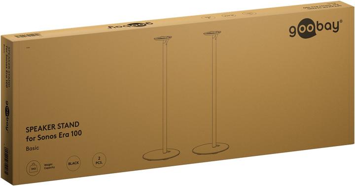 Actual product image Goobay Speaker stand Modern Era 1 Base (Stand, Wall installation)