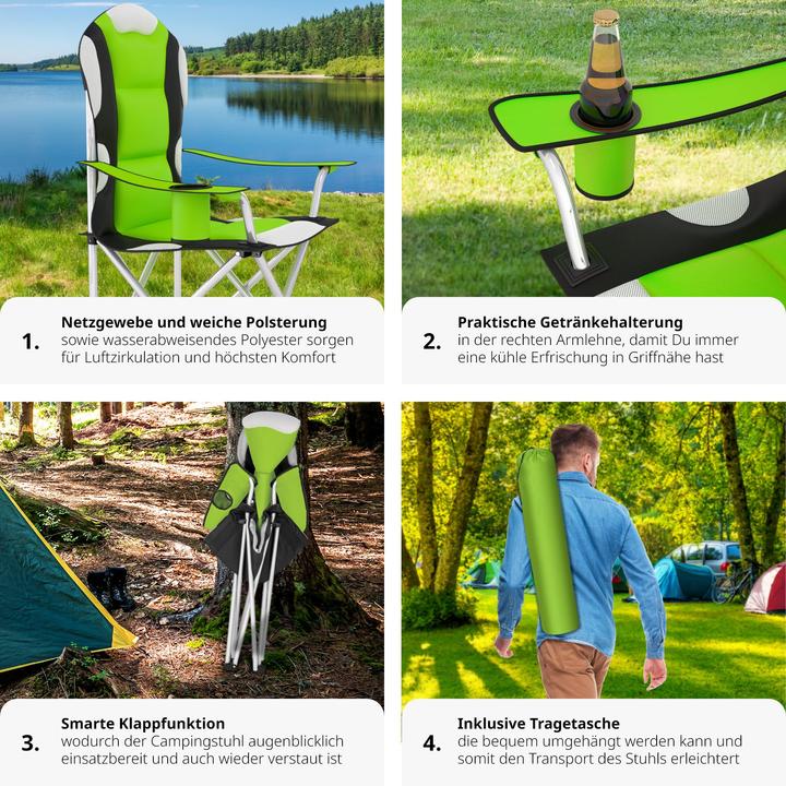 Produktbild tectake 2x Campingstuhl