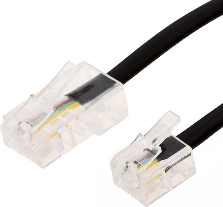 Helos Anschlusskabel RJ45/RJ11 (8P4C/6P4C) 4-adrig 1 m