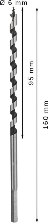 Image du produit Bosch Professional Zubehör Mèche à bois PRO Wood, 6 x 95 x160 mm (4,8 mm)