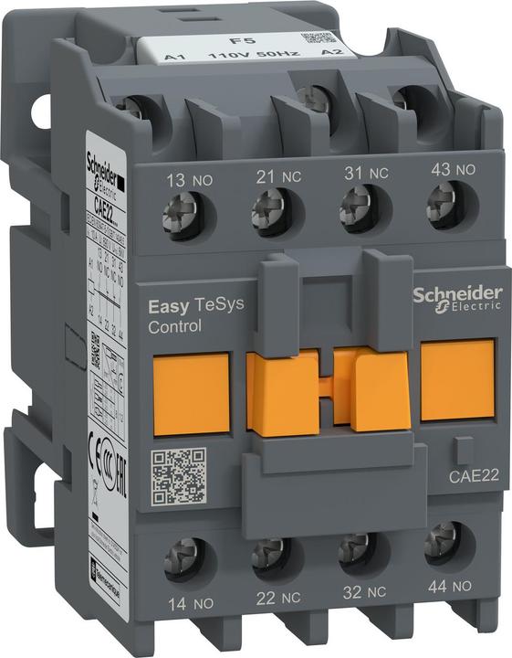 Actual product image Schneider Easy TeSys control relay 2NO+2NC 110V AC 50HZ CAE22F5