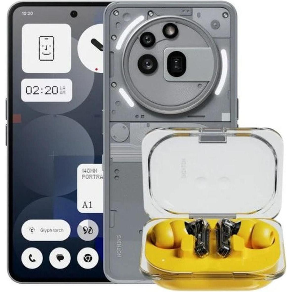 Nothing Smartphone A10400167-BUNDLE2 12 GB RAM 256 GB Gelb Grau (256 GB, Giallo, Grigio, 6.73", Doppia SIM, 4G), Smartphone, Giallo, Grigio