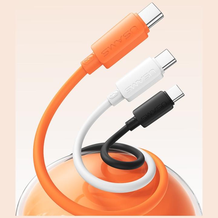 Produktbild Usams Cable U98 60W 3A Silicone Fast Charging USB-C to USB-C orange (1 m, 60 W)