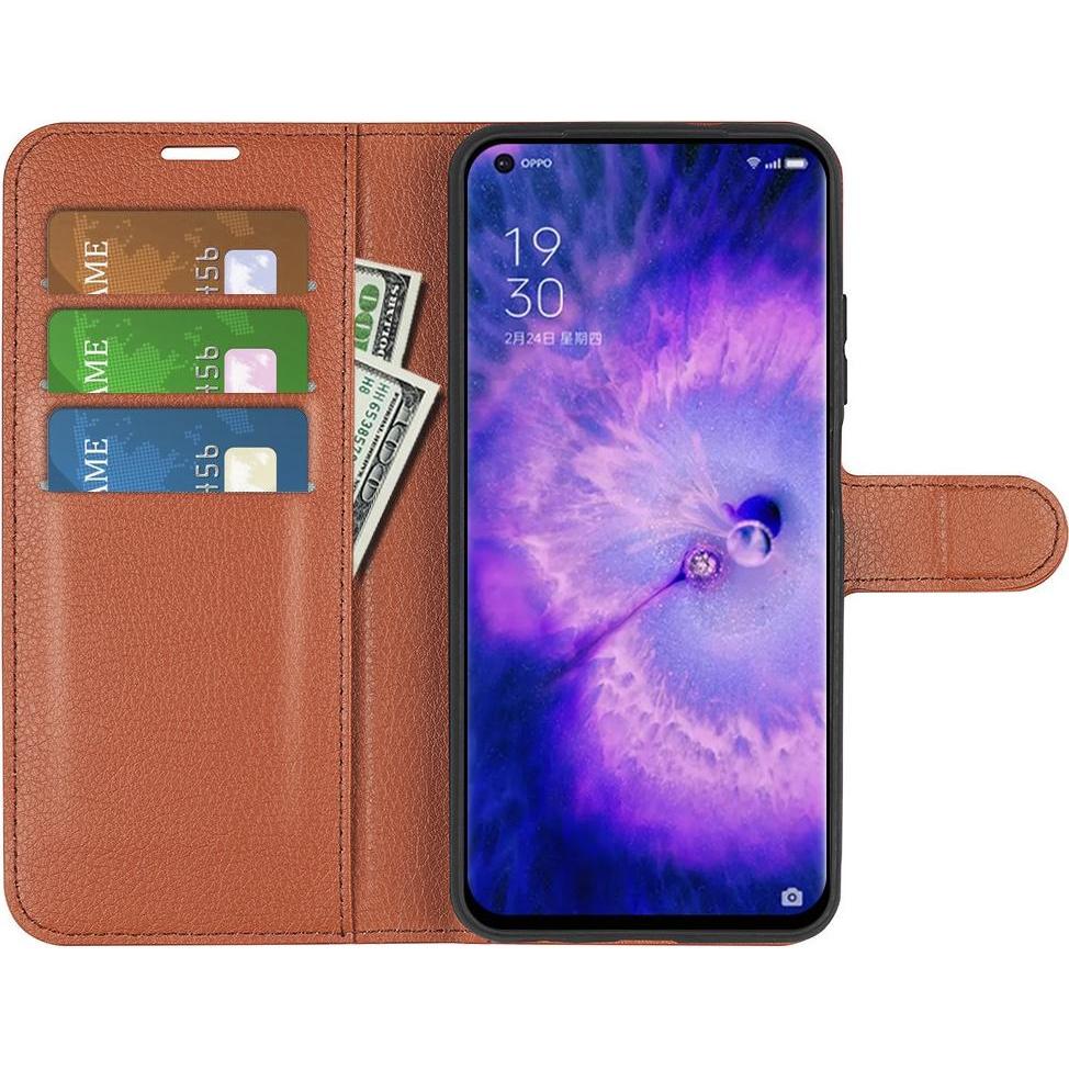 Thumbnail - Cover-Discount OPPO Find X5 - Leder Etui Hülle braun (Oppo Find X5), Smartphone Hülle, Braun