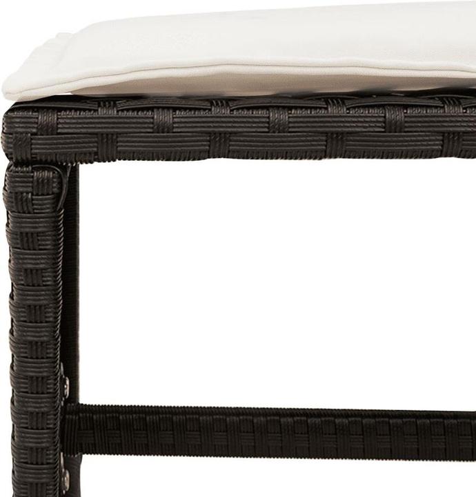 Actual product image vidaXL 11-pc. Garden Dining Set With Cushions Beige Mix Poly Rattan (220 cm)