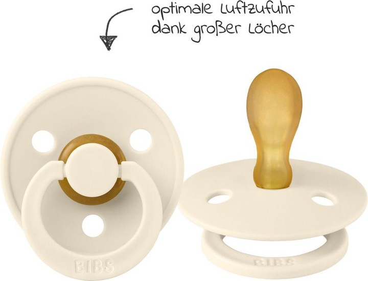 Actual product image Bibs Colour Latex Soother (symmetrical, 6-18 months), Sage & Ivory (2 x, 6 - 12 M.)