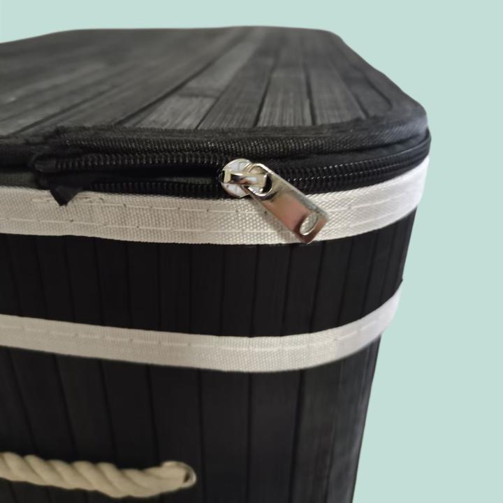 Actual product image Relaxdays Bamboo laundry bin (105 l)