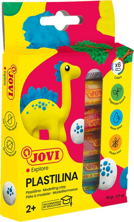 Actual product image Jovi Plasticine PLASTILINA assorted colours, 6 colours 15.0 g each
