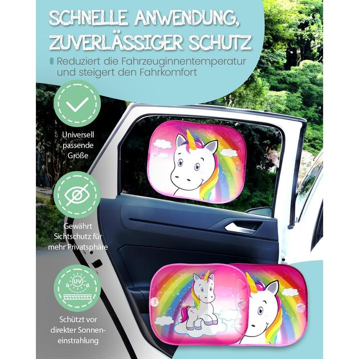 Produktbild Auto Sonnenschutz Einhorn 2 Stück