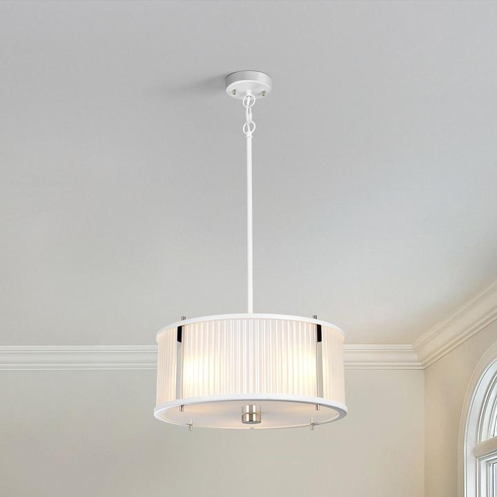 Actual product image Elstead Lighting Corona pendant light E27 triple white satinised lacquered, polished (E27)