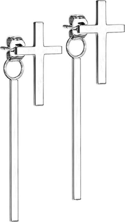Immagine prodotto Star Piercing Orecchini a perno in argento con pendente a croce (senza ottone, Acciaio chirurgico 316L)