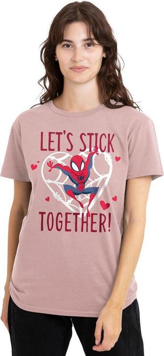 Produktbild Spiderman Let's Stick Together TShirt Valentinstag (M)