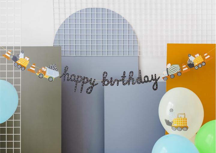 Produktbild Partydeco Girlande Baufahrzeuge (1 Stück)