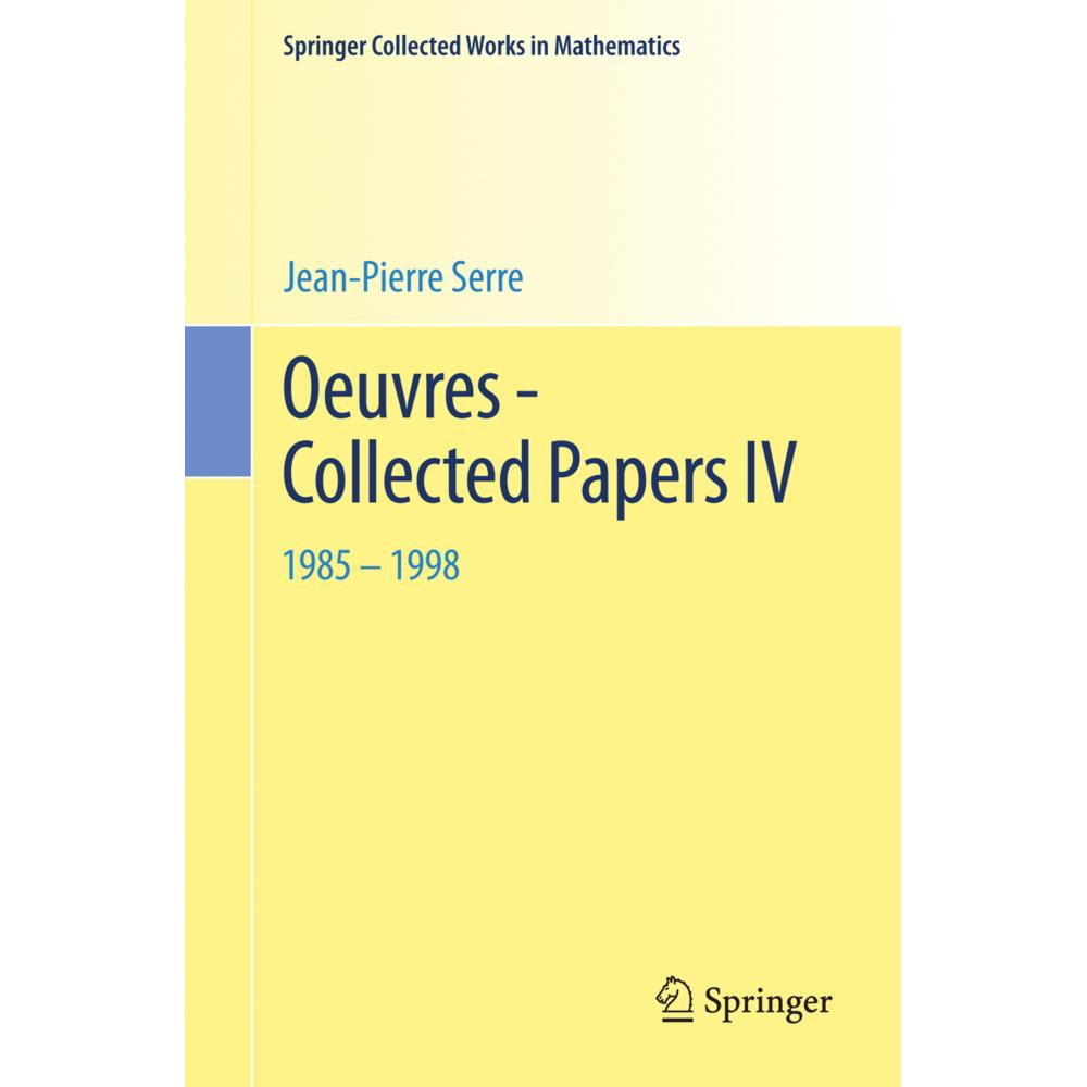 Oeuvres - Collected Papers IV, Fachbücher von Jean-Pierre Serre