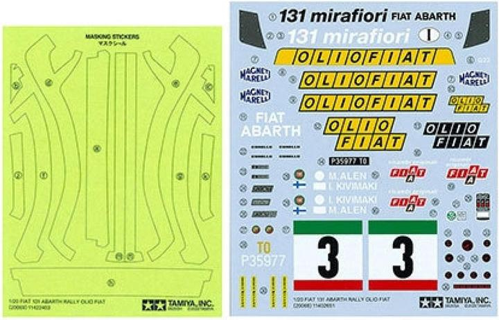 Immagine prodotto Tamiya 1/20 Fiat 131 Abarth Rally Olio Fiat