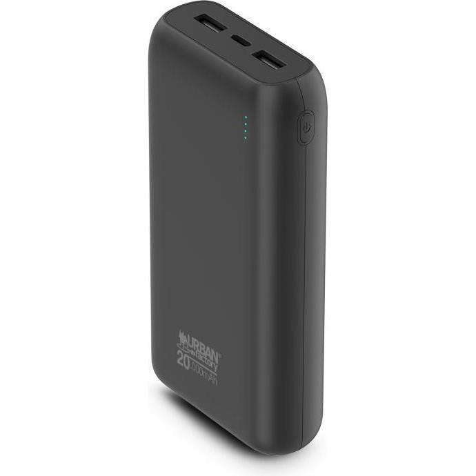 Urban Factory capacité de 20 000 mAh - 2 X USB-A 2.1A (20000 mAh), Powerbank, Schwarz