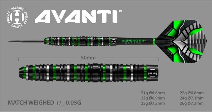 Actual product image Harrows Avanti 90% Steeltip Darts (23 g)