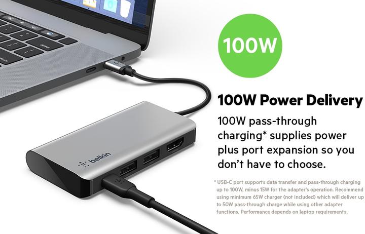 Immagine prodotto Belkin USB-C 4 in 1 (USB-C, 4 Porti)