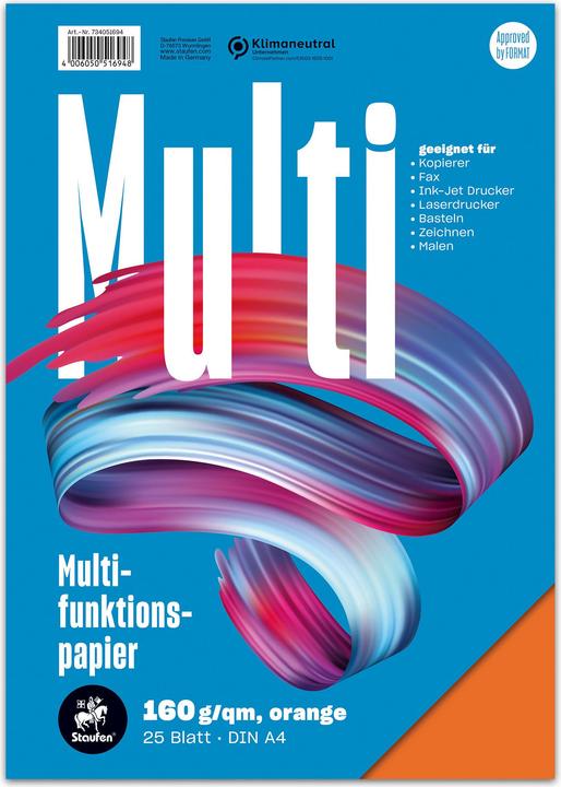 Magni Multifunctioneel papier A4 160g 25 vel oranje (A4, 160 g/m²)