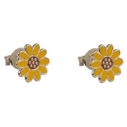 Out of the blue, Ohrringe, Ohrstecker 925 Sterling Silber, Sonnenblume, (925 Sterling Silber)
