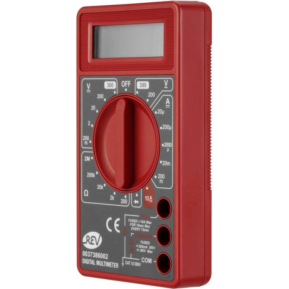REV, Multimeter, Vielfachmessgerät Basic sw/rt Hand-Multimeter digital CAT III (CAT III)