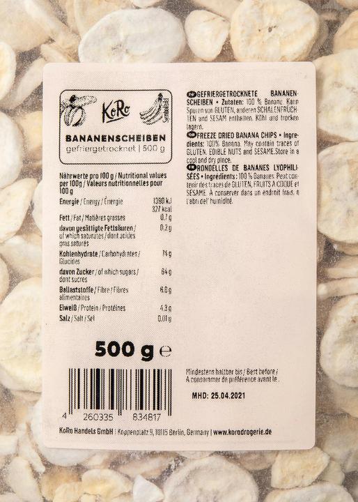 Actual product image KoRo Bananenscheiben (500 g)