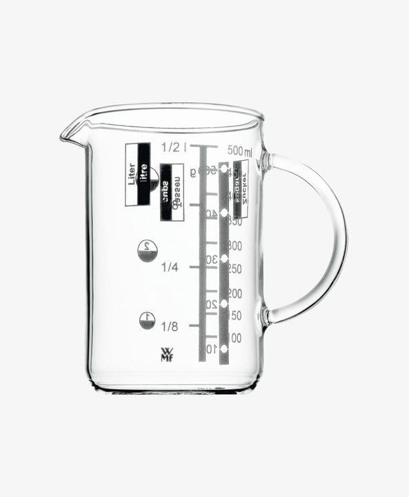 Produktbild WMF Messbecher 0,5l Skalierung 4 Masseinheiten Gourmet hitzebeständiges Glas (500 ml)