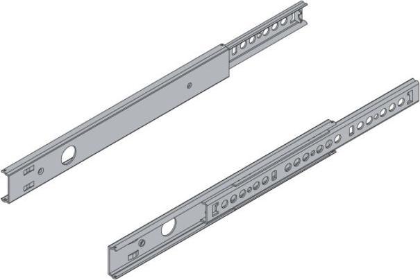 Image du produit Hettich Schubladenschiene Teilauszug 225-350 mm verzinkt 9136636 2 Stück