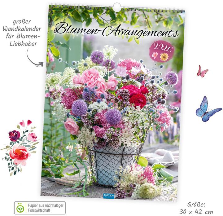 Produktbild Trtsch Grobildkalender Blumen-Arrangements 2026
