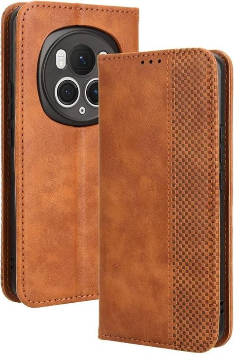 Image du produit Cover-Discount Honor Magic6 Pro - Housse Vintage Flip Case marron (Honor Magic6 Pro)