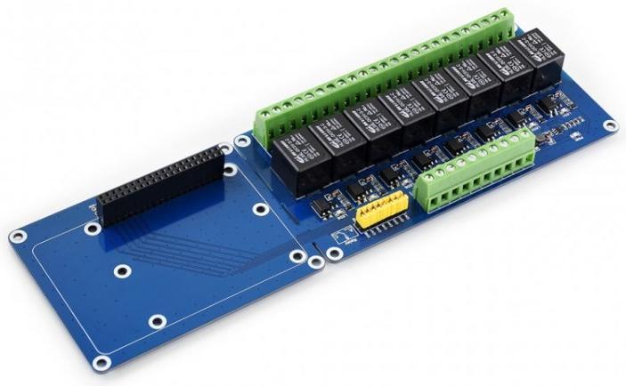 Actual product image WaveShare Raspberry Pi 8-Channel Relay Module Expansion Board