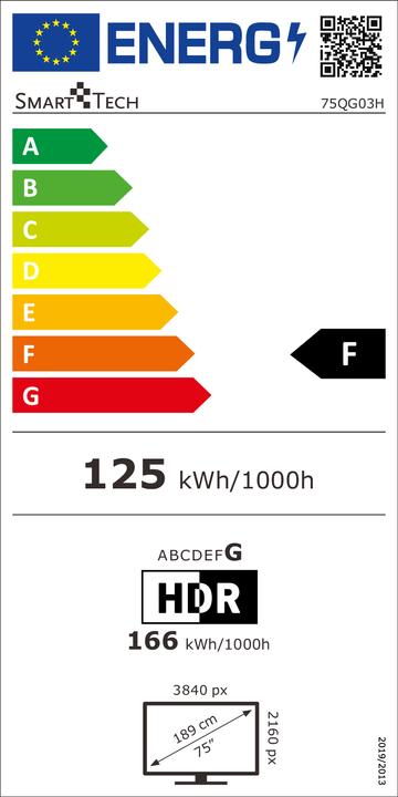 Energie-Label Smart Tech 75QG03H (75", QLED, 4K)