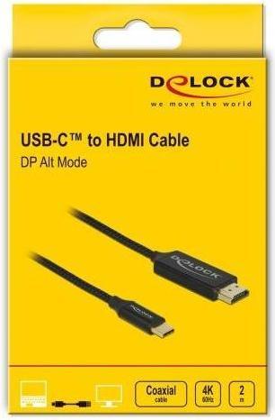 Immagine prodotto Delock HDMI (Typ A) — USB Typ C (2 m, USB tipo C, HDMI, 2.0)
