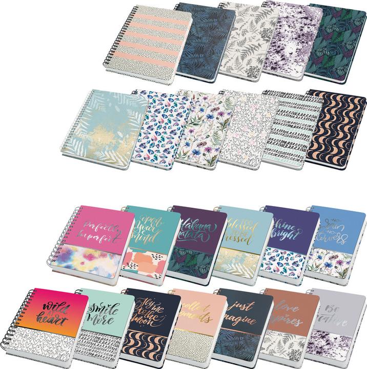Actual product image Jolie Spiral notebook (A5, Checked, Hardcover)