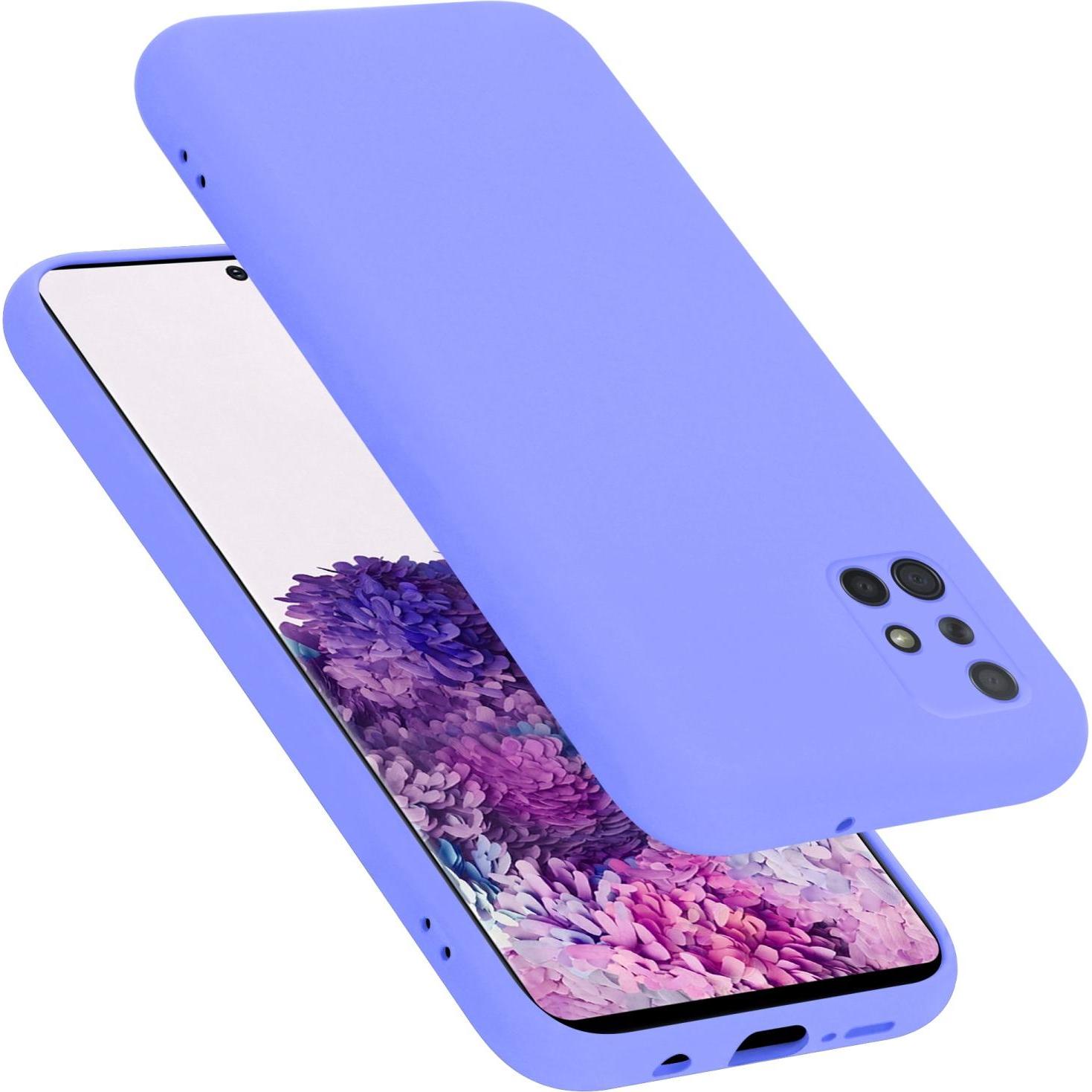 Cadorabo TPU Liquid Silicone Case Cover (Samsung Galaxy A71), Smartphone Hülle, Violett